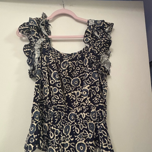 Anthropologie Luna Moon XL blue sleeveless top maxi skirt boho batik dress - Picture 3 of 7